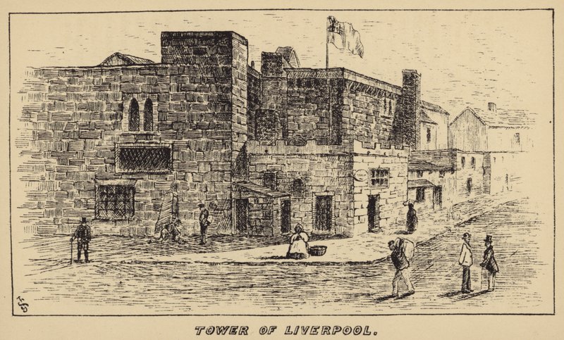 Liverpool Kulesi (gravür) by English School