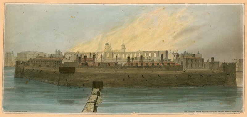 Londra Yangın Kulesi, 1841 by English School