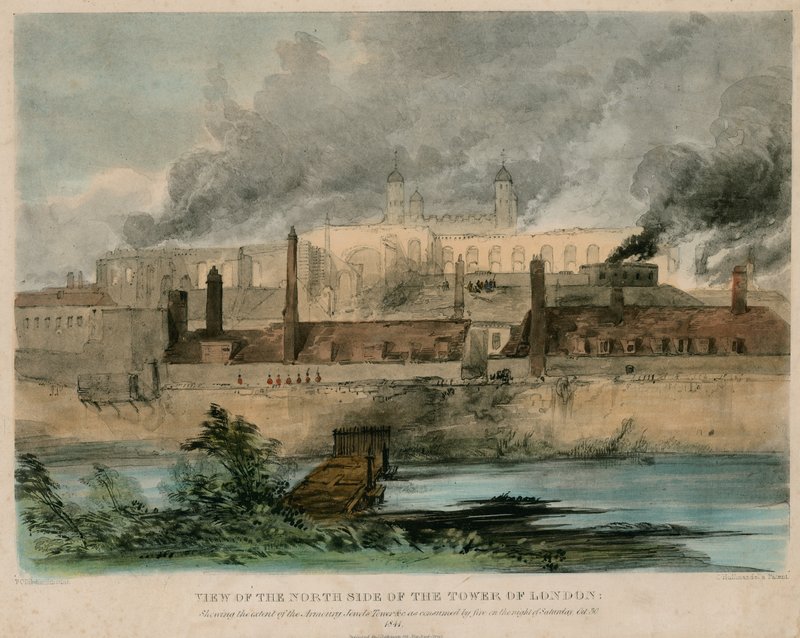 Londra Yangın Kulesi, 1841 by English School