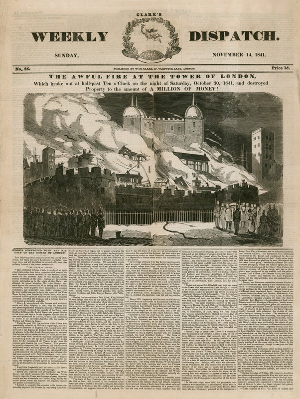 Londra Yangın Kulesi, 1841 by English School