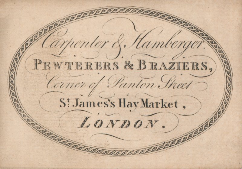 Ticaret kartı, Marangoz ve Hamberger by English School