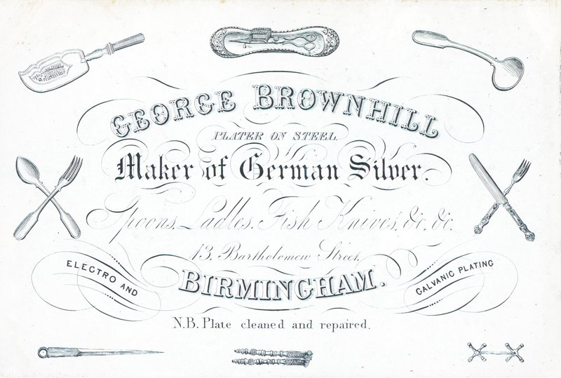 Ticaret kartı, George Brownhill by English School
