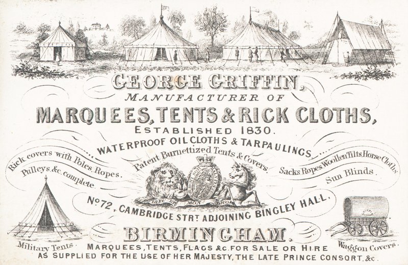 Ticaret kartı, George Griffin by English School