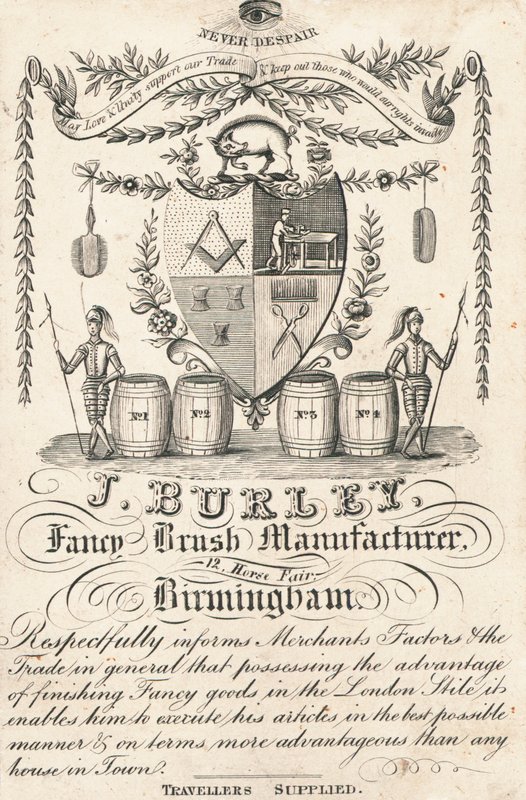 Ticaret kartı, J Burley by English School