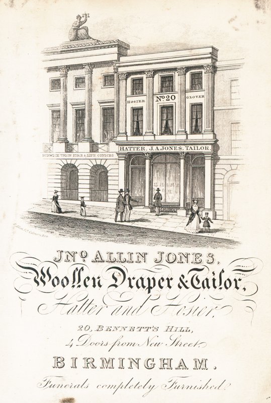 Ticaret kartı, John Allin Jones by English School
