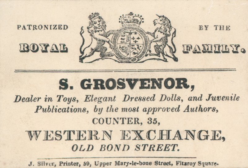 Ticaret kartı, S Grosvenor by English School