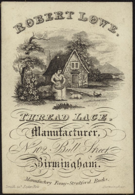 Robert Lowe için ticaret kartı by English School