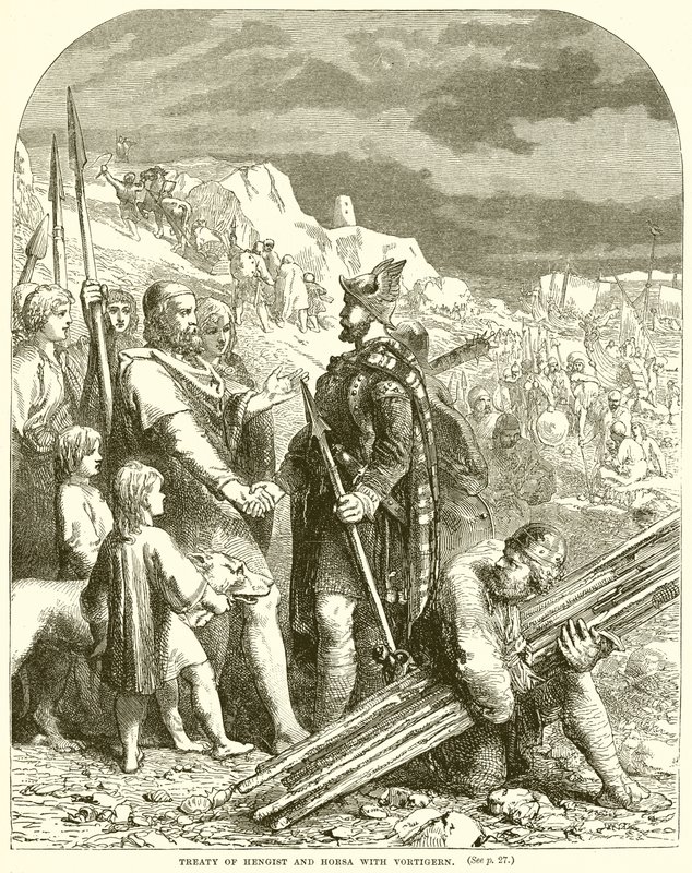 Vortigern ile Hengist ve Horsa Antlaşması by English School