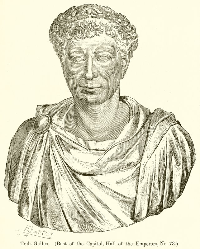 Treb. Gallus. (Capitol Büstü, İmparatorlar Salonu, No. 73) by English School