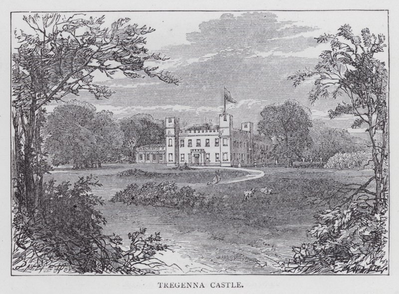 Tregenna Kalesi (gravür) by English School