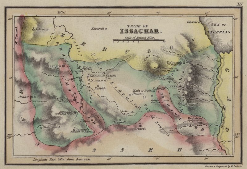 Issachar Kabilesi (renkli gravür) by English School