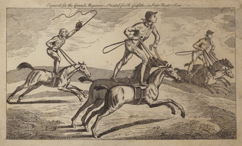 Trick riding (gravür) by English School