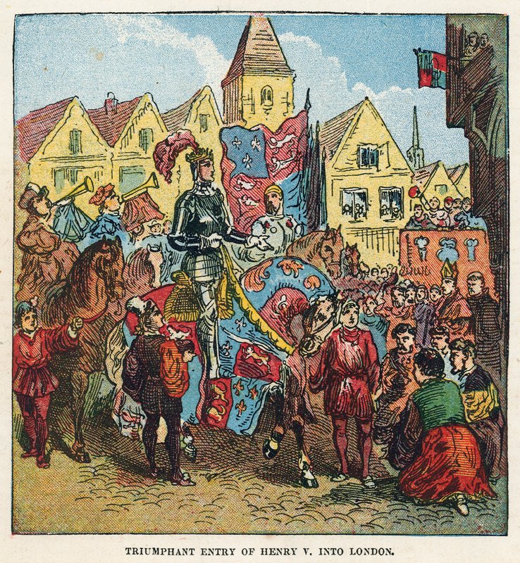 Agincourt savaşından sonra Kral V. Henry