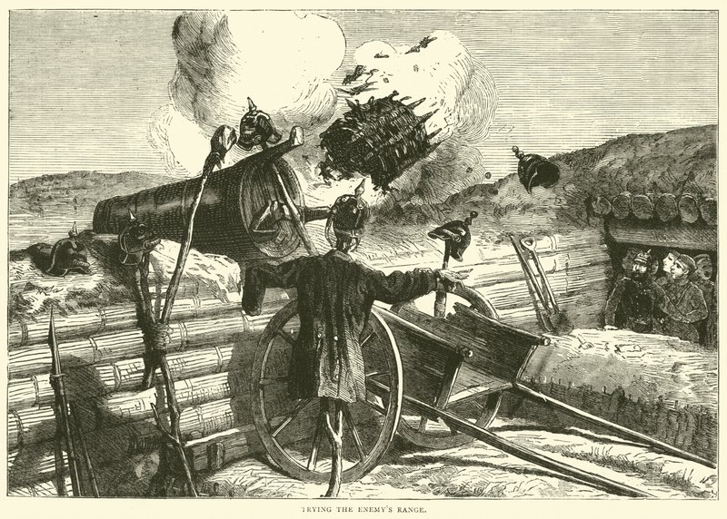 Düşman menzilini denemek, Ekim 1870 by English School