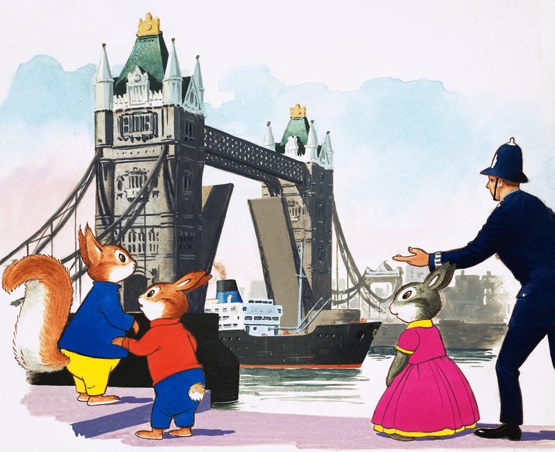 Tufty ve Londra Köprüsü by English School