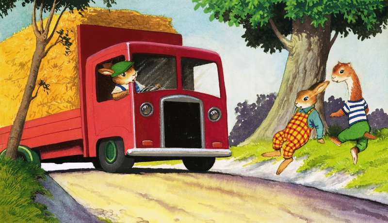 Tufty sürüş saman minibüsü by English School