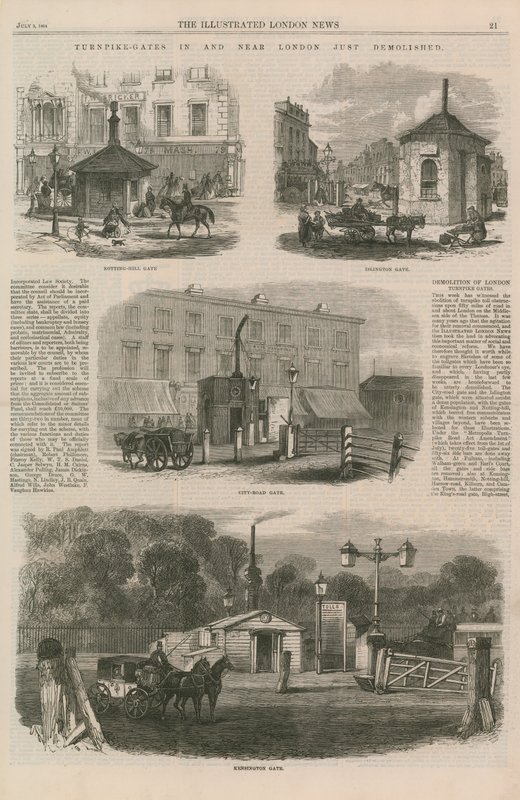 Londra ve yakınındaki Turnpike Gates yıkıldı by English School
