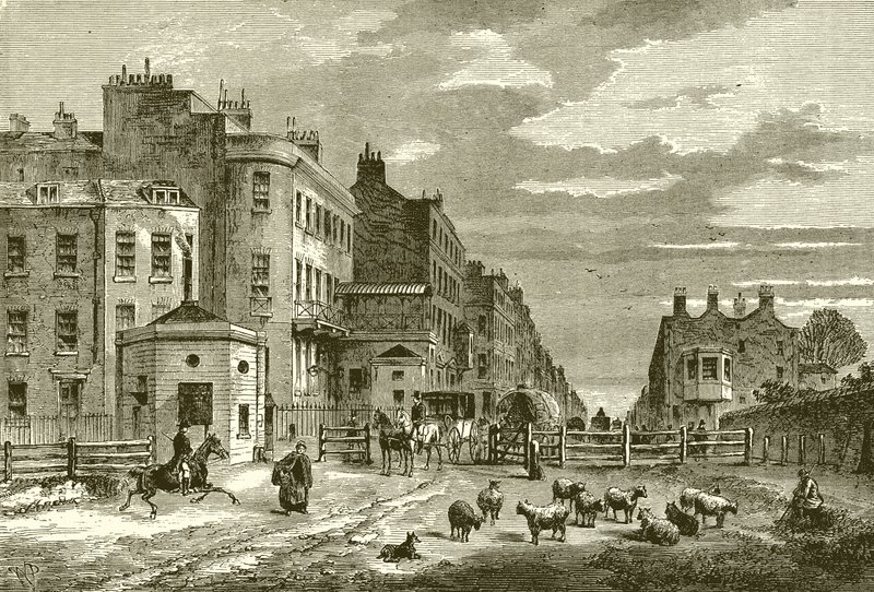 Tyburn Paralı Yolu, 1820 by English School