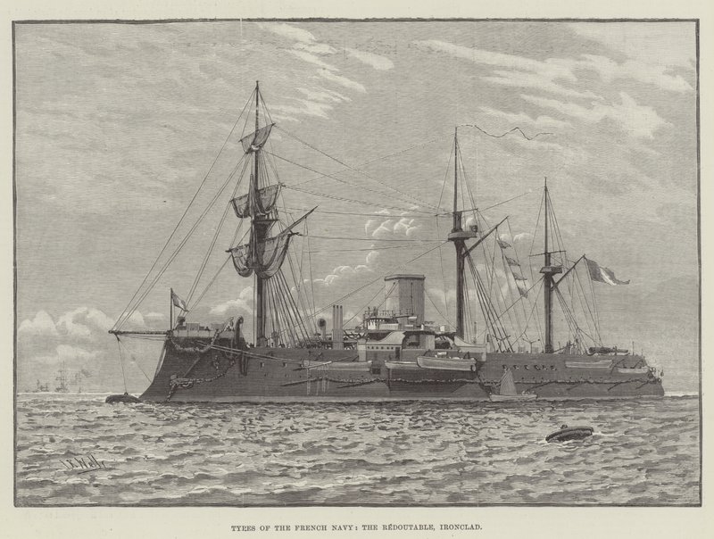 Fransız Donanması Türleri, Redoutable, Ironclad (gravür) by English School