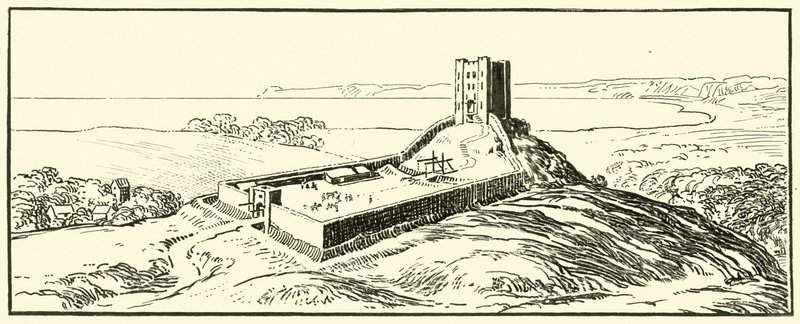 Tipik Norman Kalesi (kağıt üzerine mürekkep) by English School