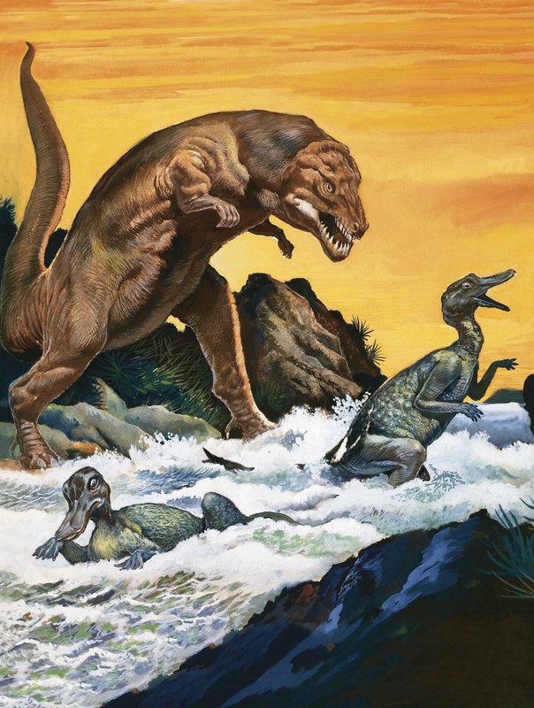 Tyrannosaurus Rex saldırıları by English School