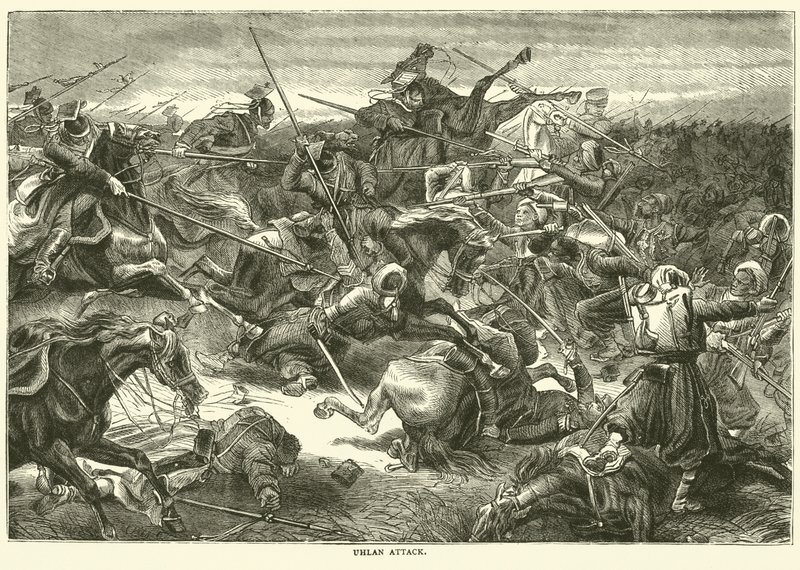 Uhlan saldırısı, Ekim 1870 by English School