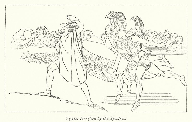 Hayaletler tarafından dehşete düşen Ulysses (lito) by English School