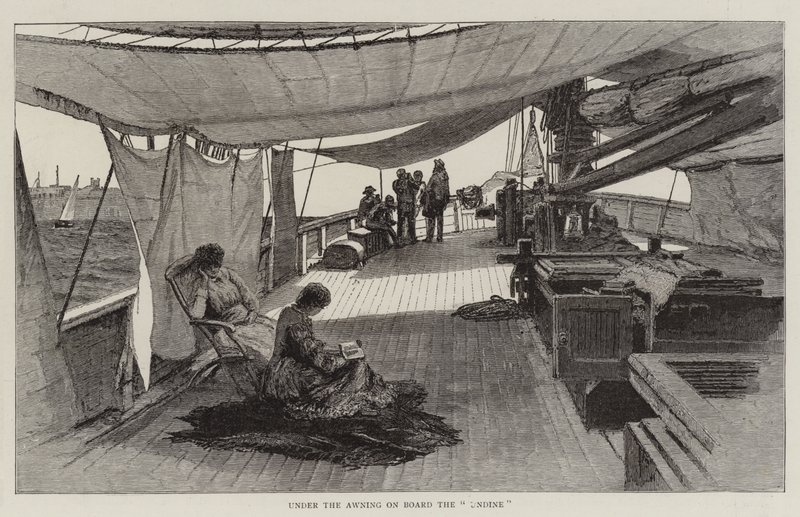 Tentenin altında "Undine" (gravür) by English School