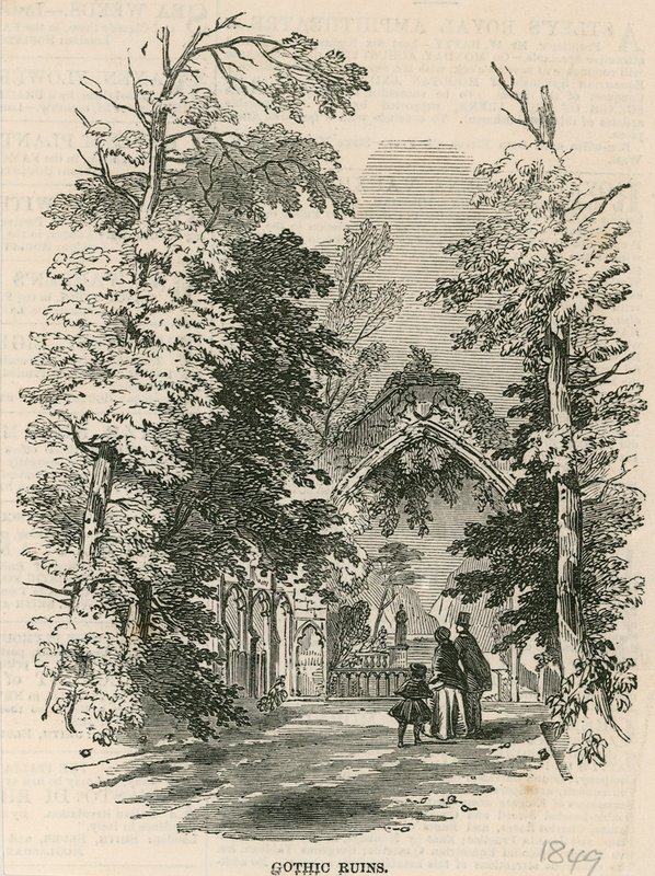 Vauxhall Bahçeleri, Londra: Gotik kalıntılar by English School
