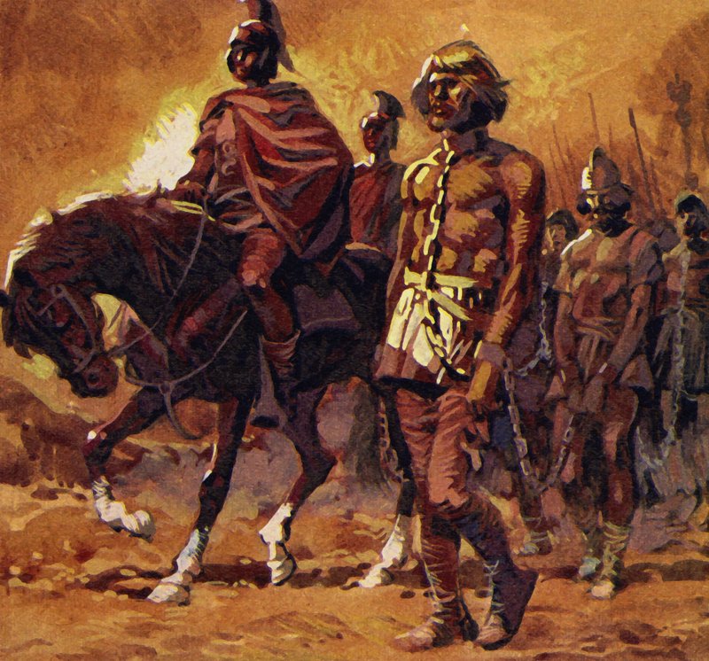 Vercingetorix en iyi zırhını giydi ve teslim oldu by English School