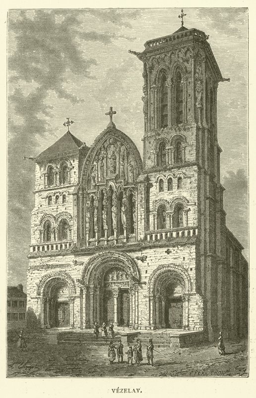 Vezelay (gravür) by English School