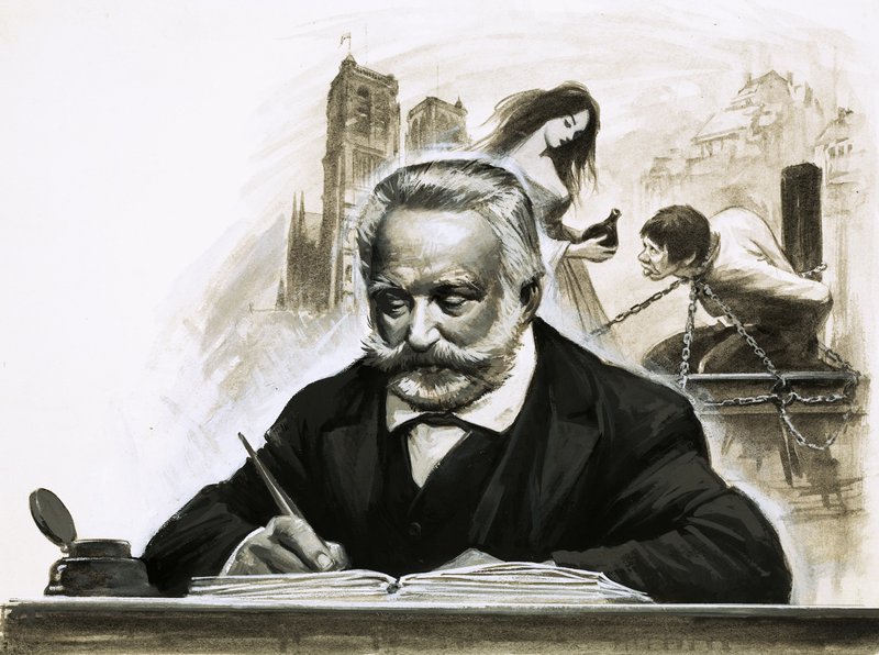 Victor Hugo, Notre Dame de Paris romanını yazarken by English School