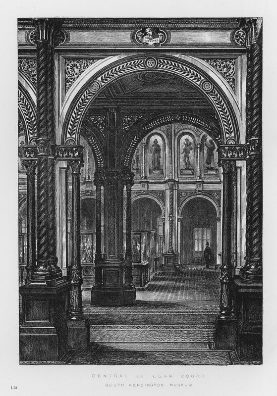 Victoria ve Albert Müzesi: Merkez veya Kredi Mahkemesi (gravür) by English School