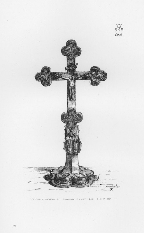 Victoria ve Albert Müzesi: Haç, gümüş yaldızlı, Alman yaklaşık 1400 by English School