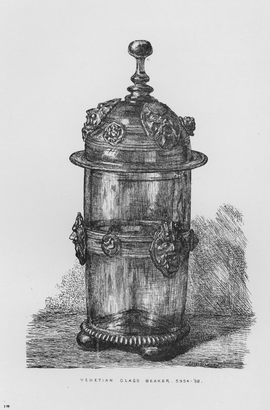 Victoria ve Albert Müzesi: Venedik Cam Beher 5954-58 (gravür) by English School
