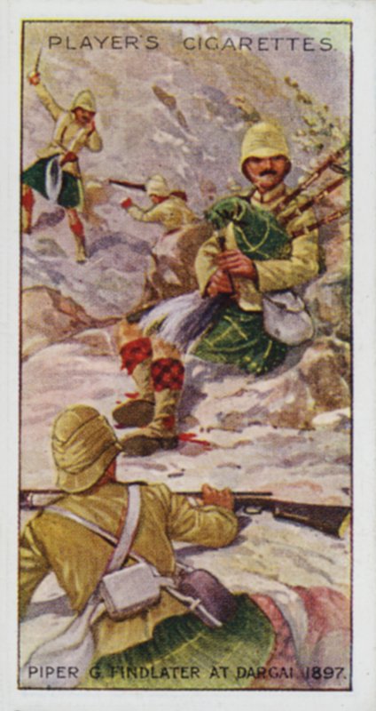 Victoria Cross: Piper G Findlater, Dargai, Hindistan by English School