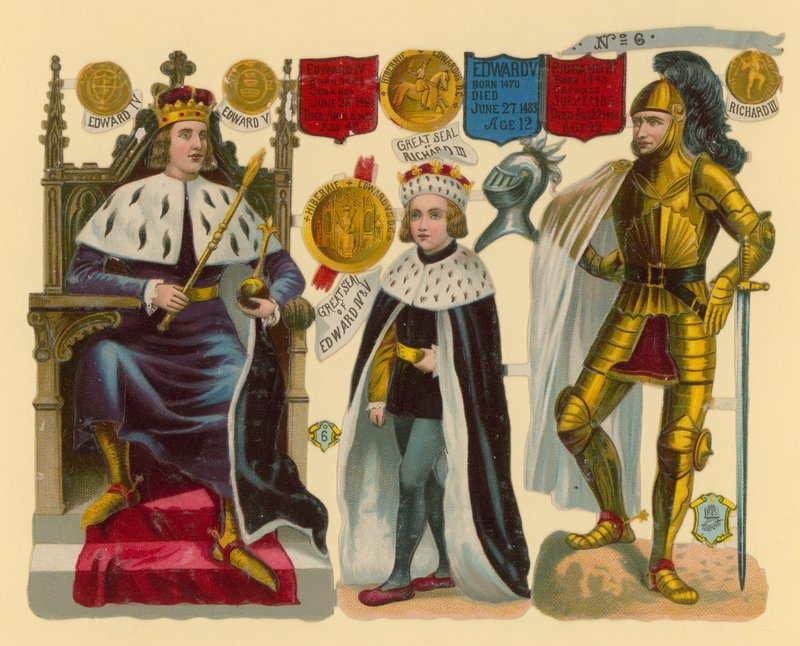 Viktorya dönemi hurdası: King Edward IV, King Edward V, King Richard III by English School