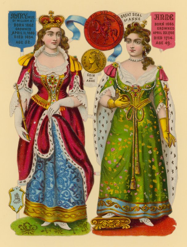 Viktorya dönemi hurdası: Queen Mary, Queen Anne by English School
