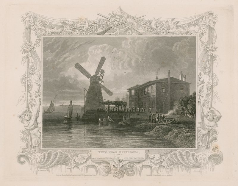 Battersea'nin yakınından görünüm by English School