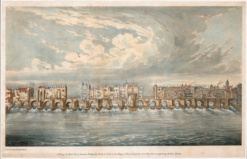 Kraliçe I. Elizabeth döneminde Eski Londra Köprüsü