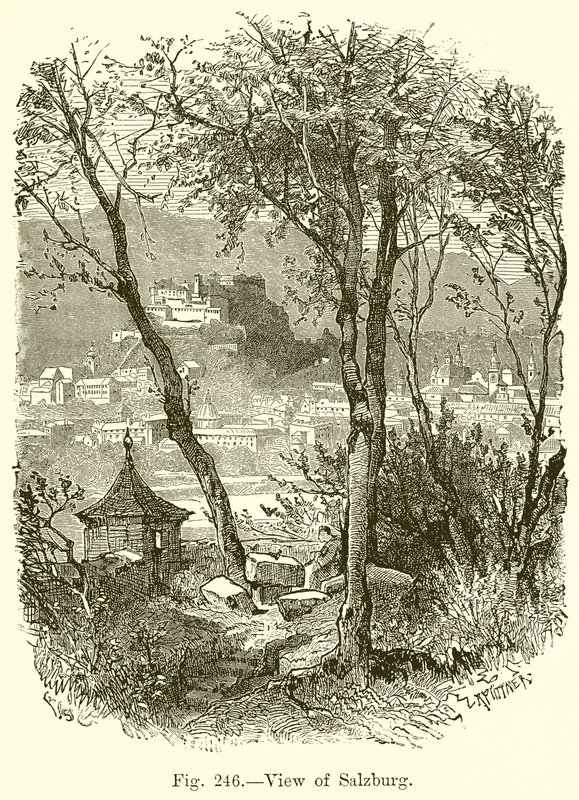 Salzburg manzarası by English School