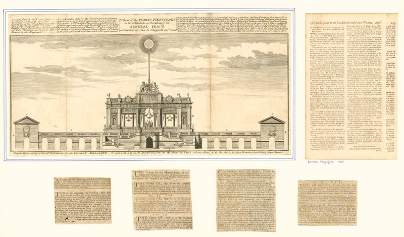 Aix La Chapelle 1749 Barışı için Kamu Havai Fişeklerinin Görünümü by English School