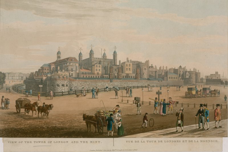 Londra Kulesi ve Darphane manzarası by English School
