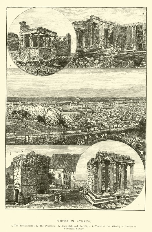 Atina manzaraları by English School