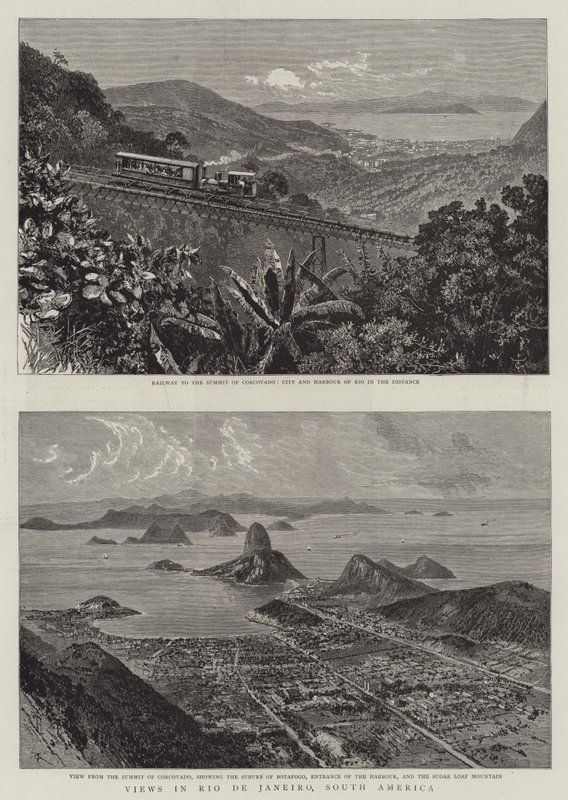 Görünümler Rio de Janeiro, Güney Amerika (gravür) by English School