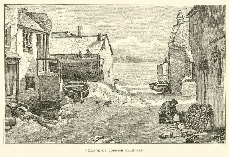Cornish yengeçleri köyü by English School
