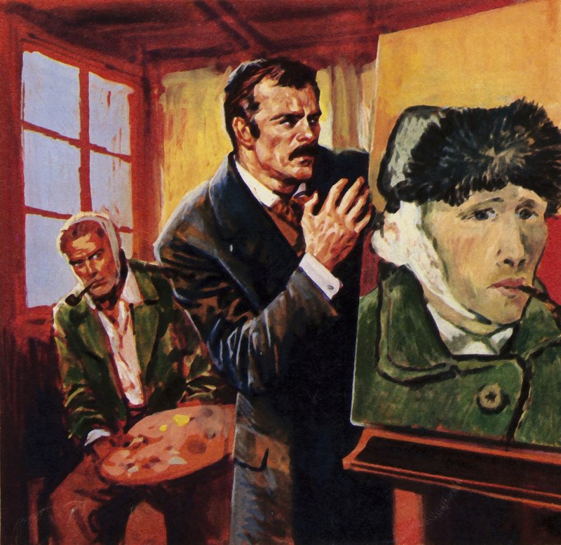 Vincent Van Gogh kendi kulağını yaraladı - ünlü bir şekilde bandajlarla kendi portresini çizdi by English School
