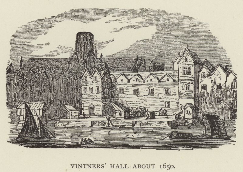 Şarapçılar Salonu yaklaşık 1650 (gravür) by English School