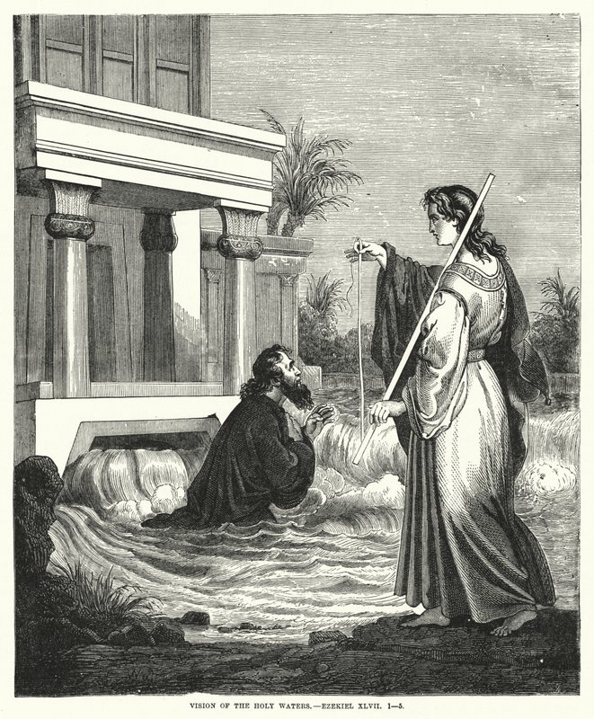 Kutsal Suların Vizyonu, Ezekiel XLVII by English School