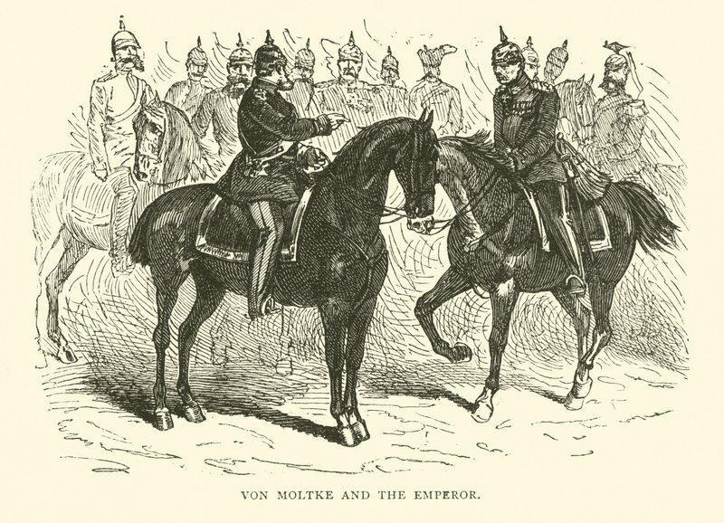 Von Moltke ve İmparator, Ocak 1871 by English School